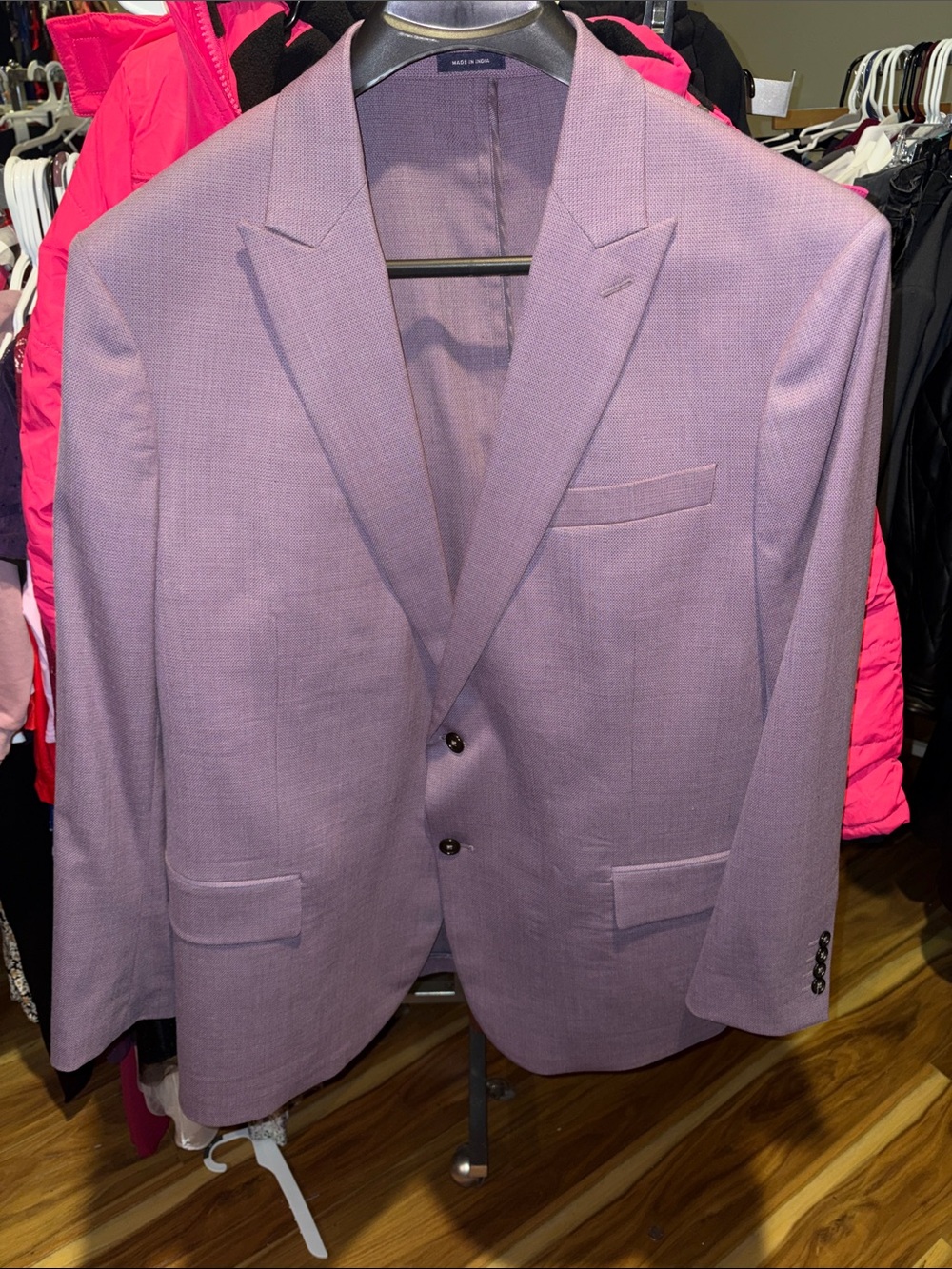 Stafford tailored wool blazer Lavender Peak Lapel Blazer 48reg
